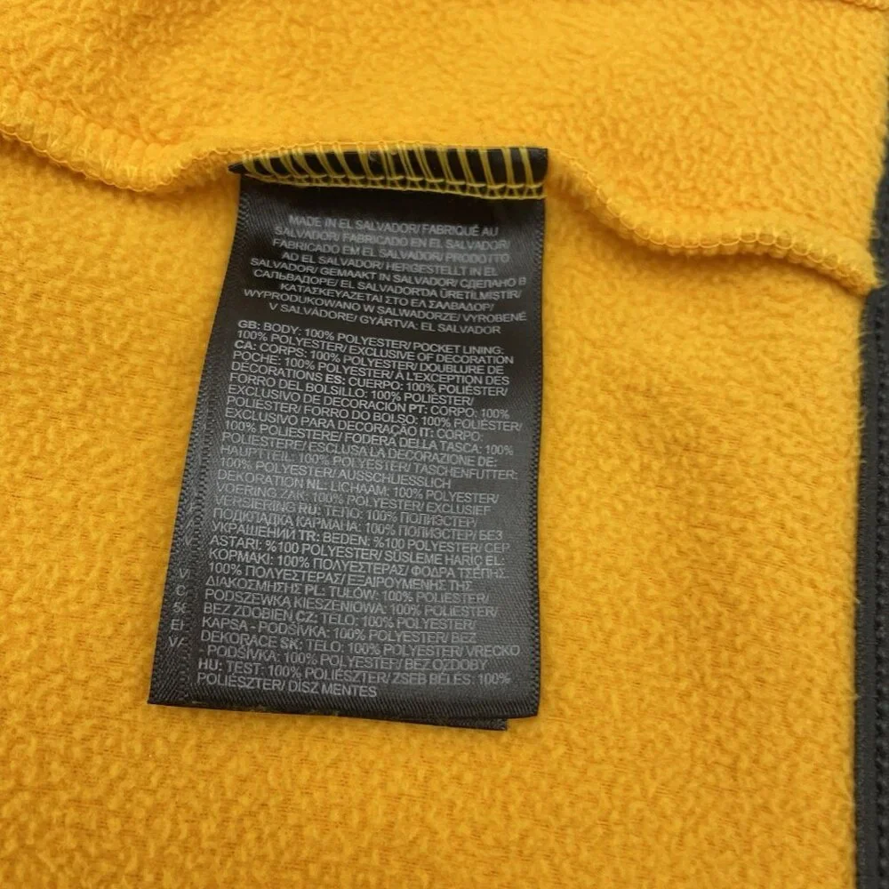 The North Face Teen Glacier Full Zip Hooded Jacket Fleece Yellow Kids‎ XXL 18-20